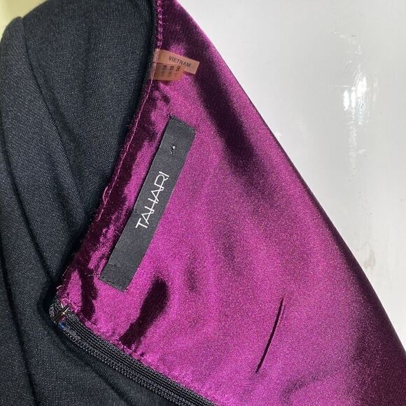 Tahari LBD Classic Fitted Rushed Waist 3/4 Length Sleeves Dress - Picture 8 of 12